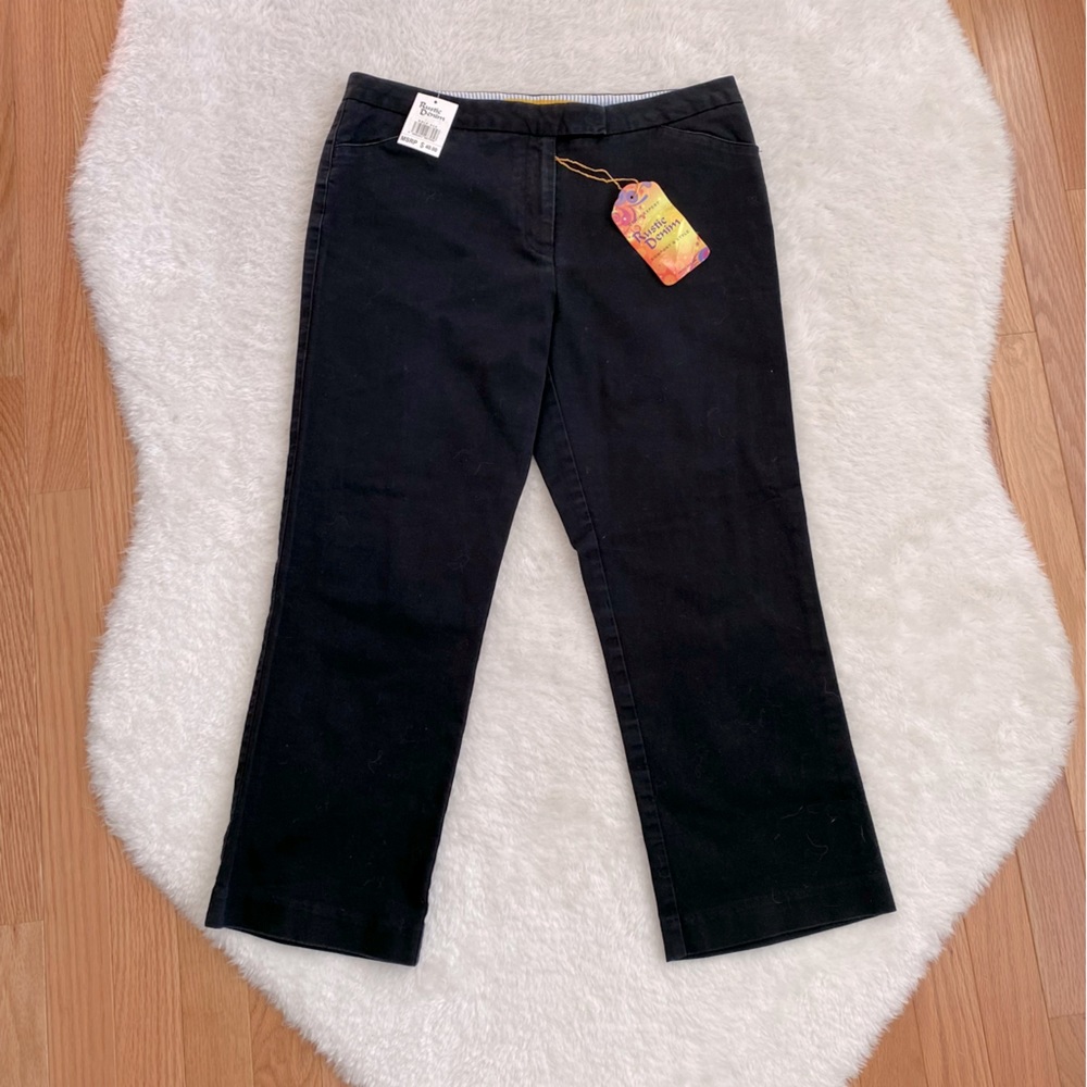 Rustic Denim Women's Stretch Capri Pants, Black, Size 9/10